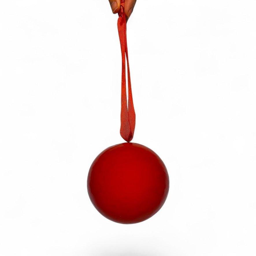Ian Snow Bauble - Large Red Bloc