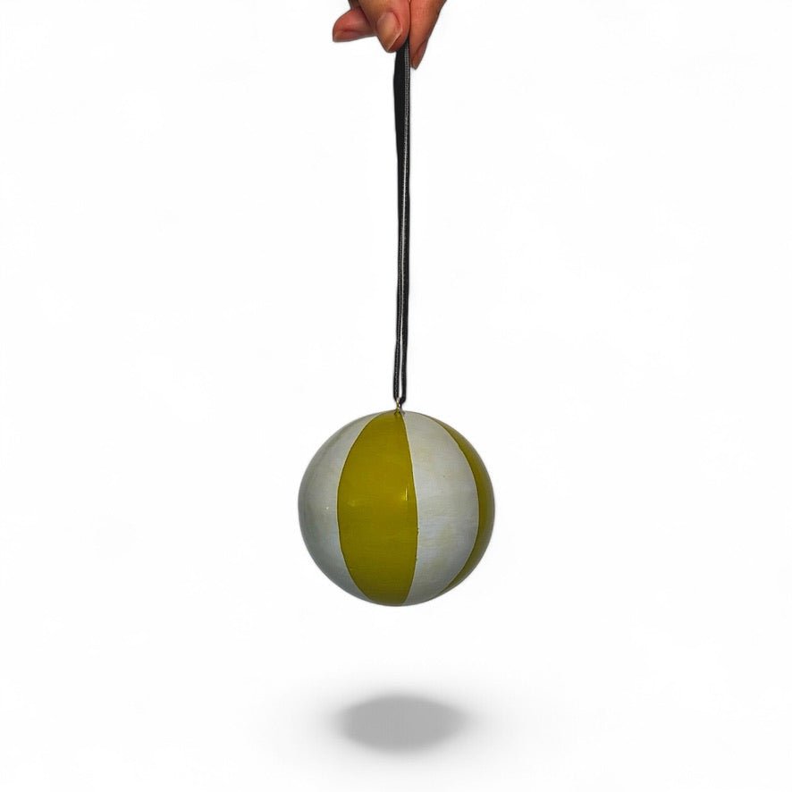 Ian Snow Bauble - Sage & Blue Beachball