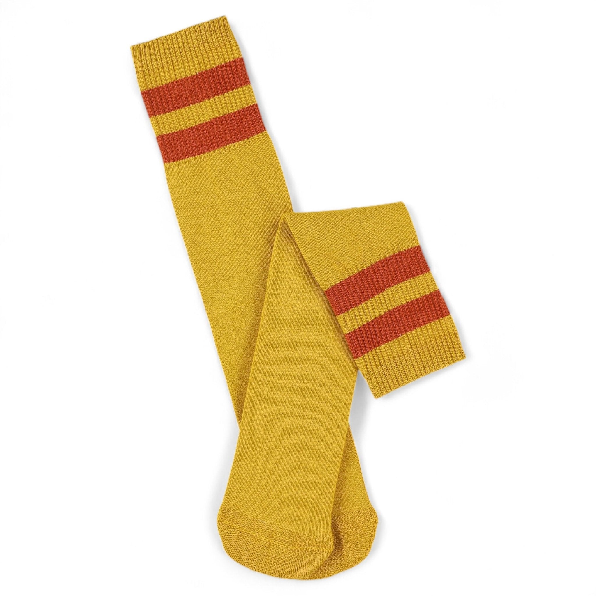 Unisex Tube Socks - Mustard / Orange