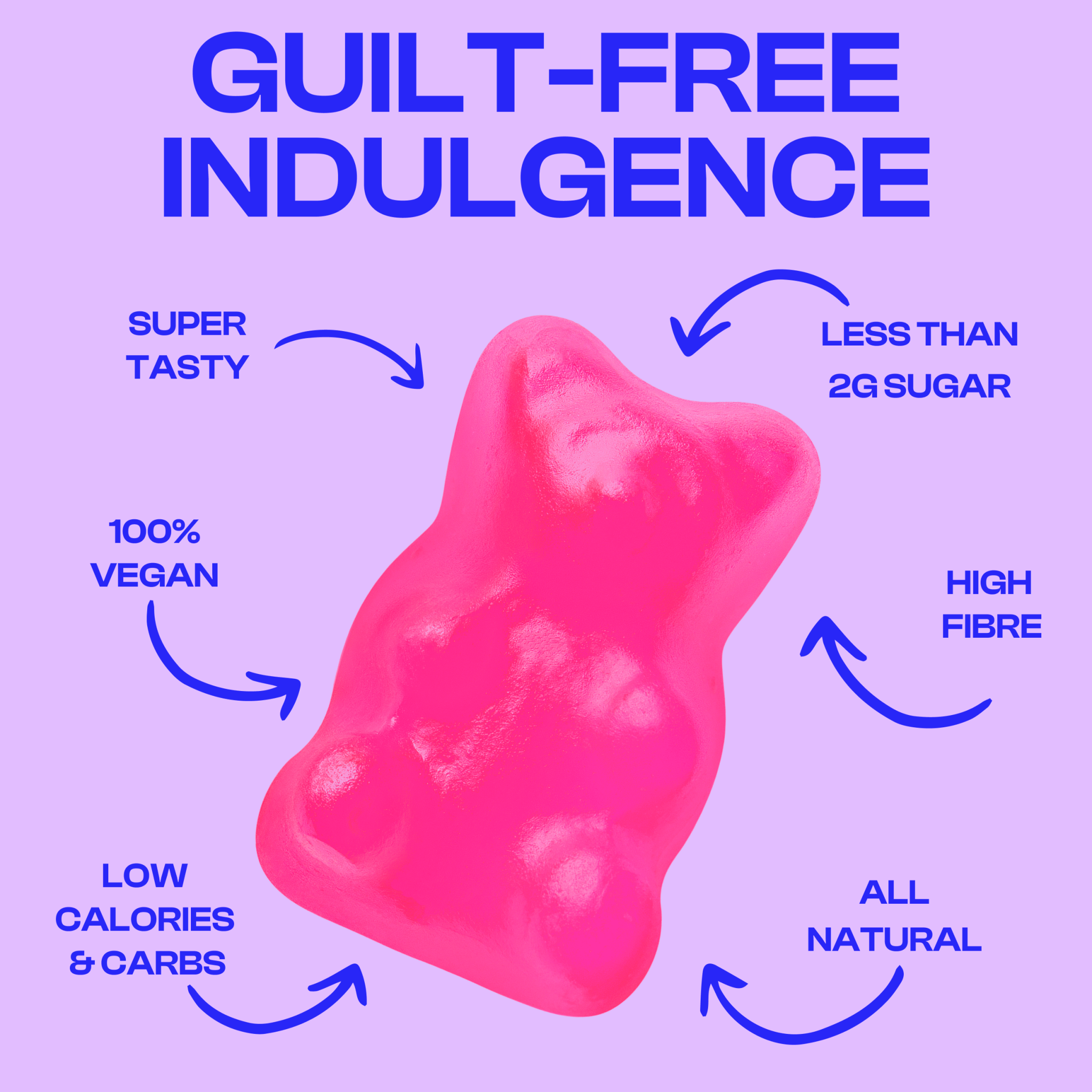 NeatSweets Fruity Berry Bears 50g