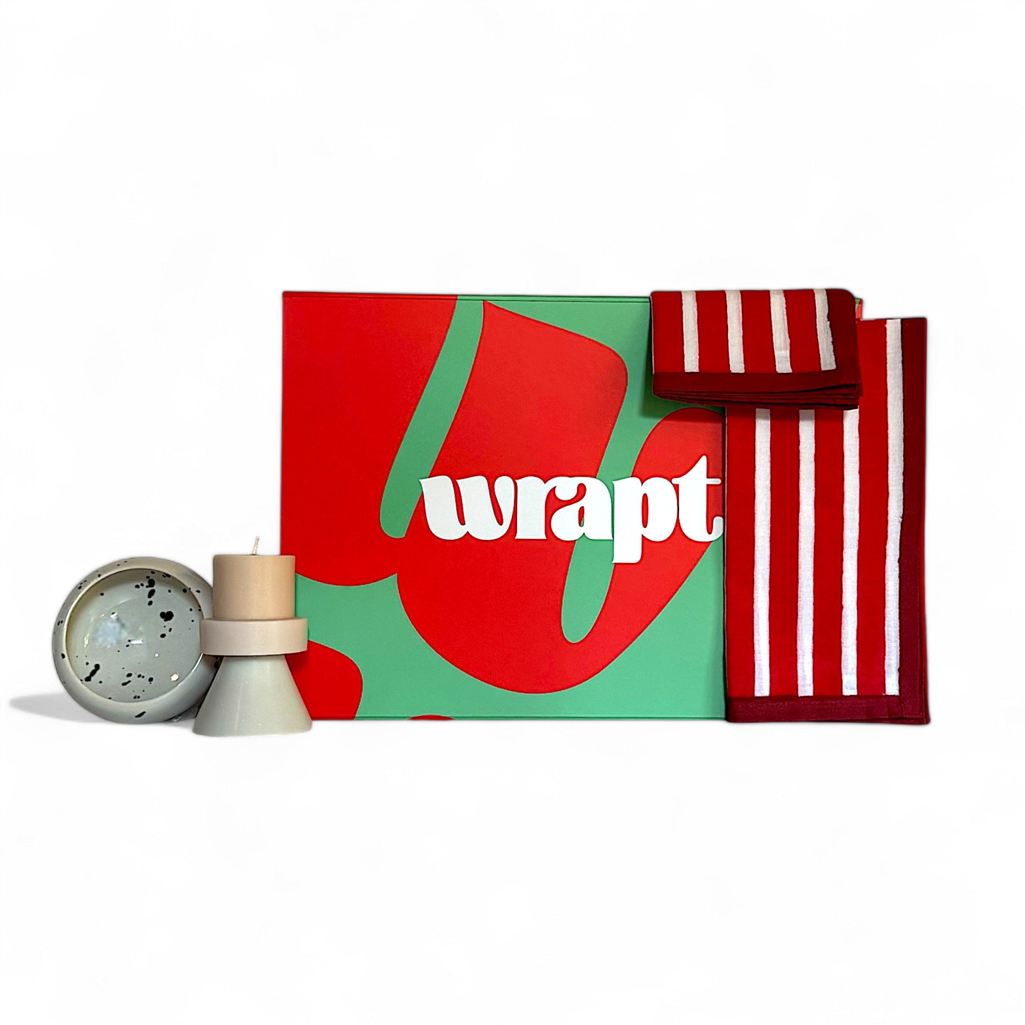 Block Stripe Napkins - Red & White