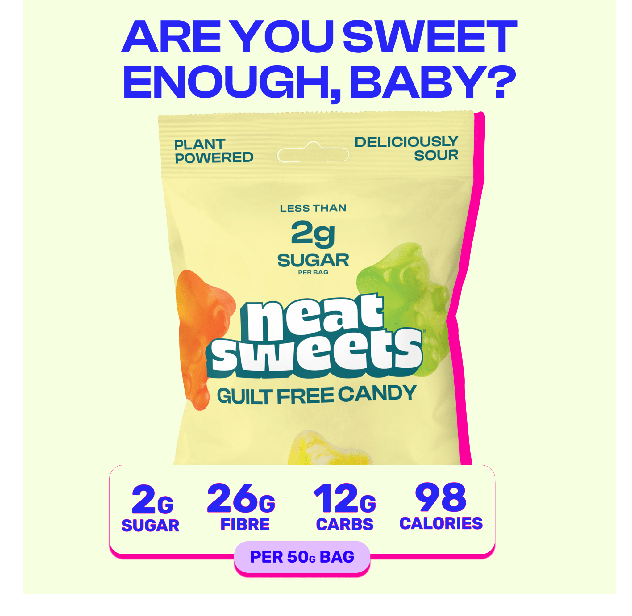 NeatSweets Sour Citrus Bears 50g