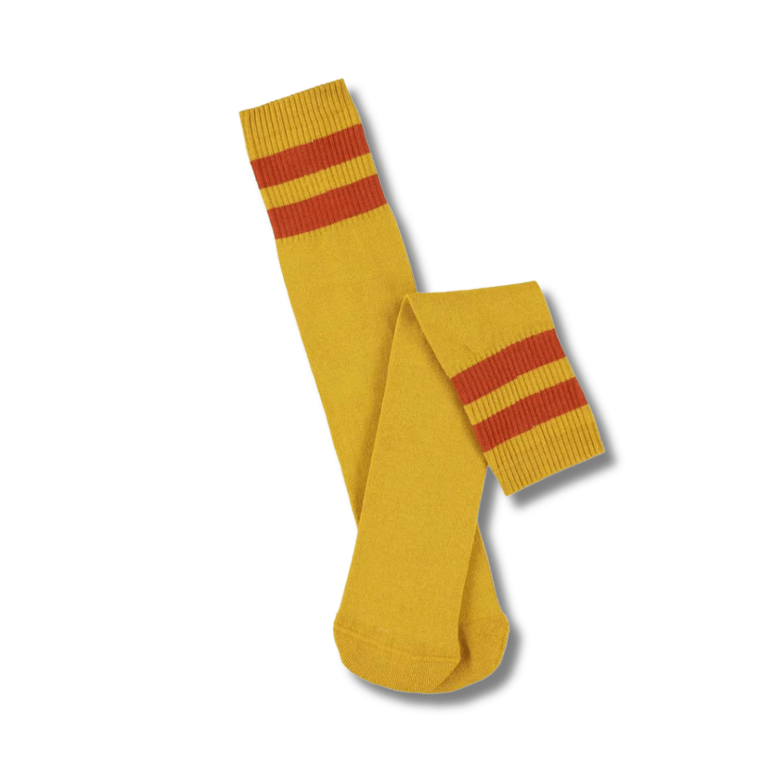 Unisex Tube Socks in Mustard & Orange