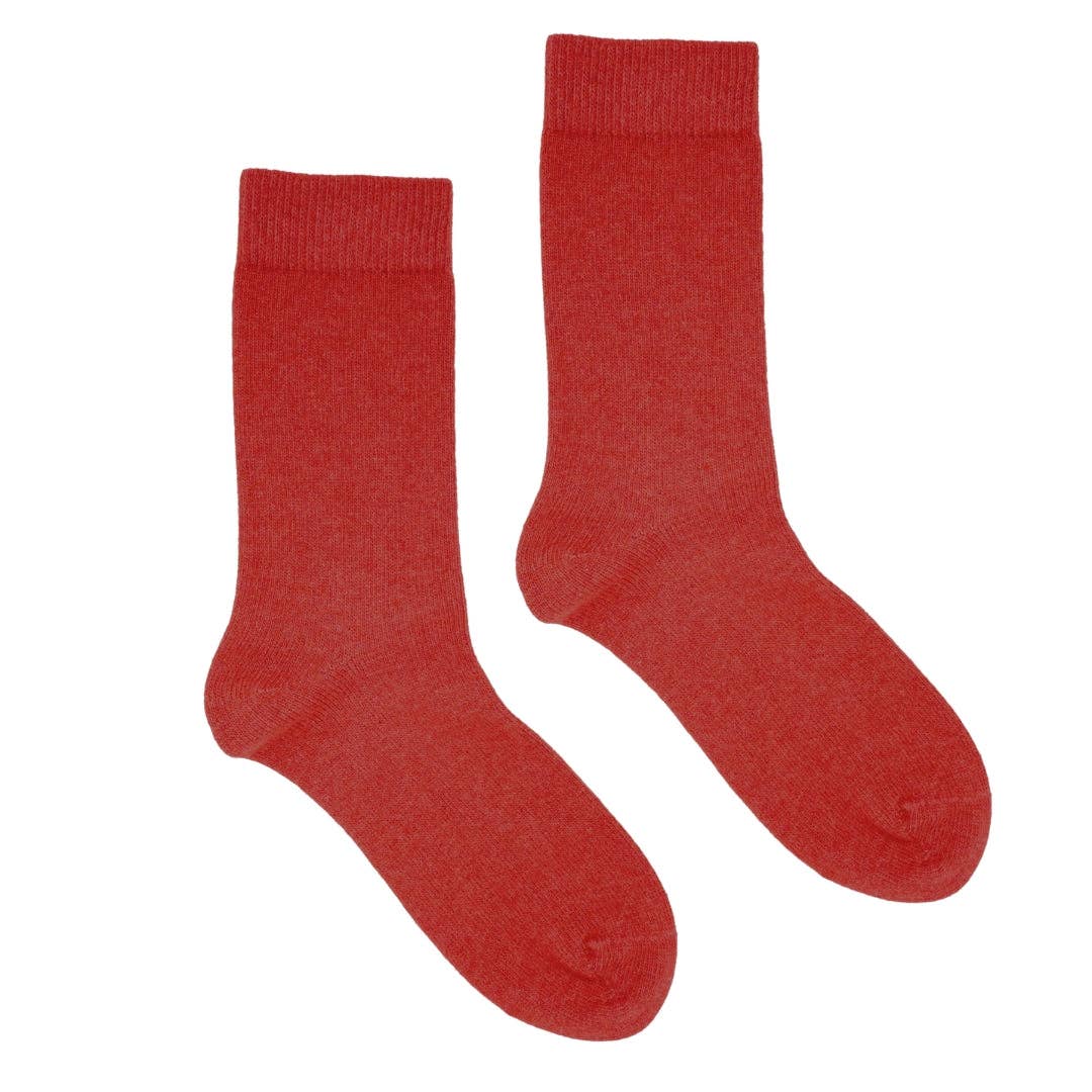 KLUE Womens Merino Wool socks with Bands | Brick