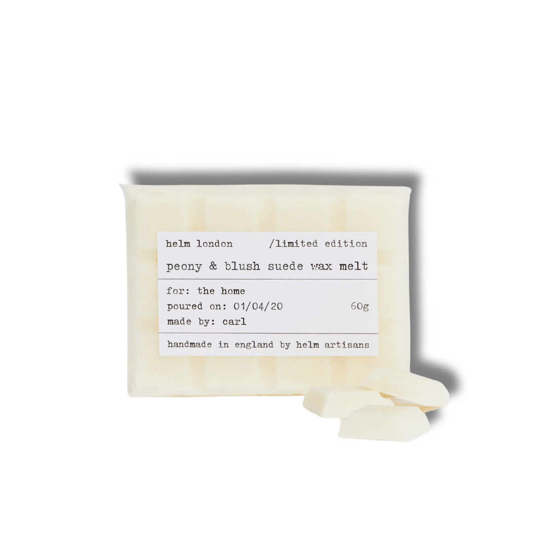 Peony & Blush Suede Wax Melt 60g by Helm London