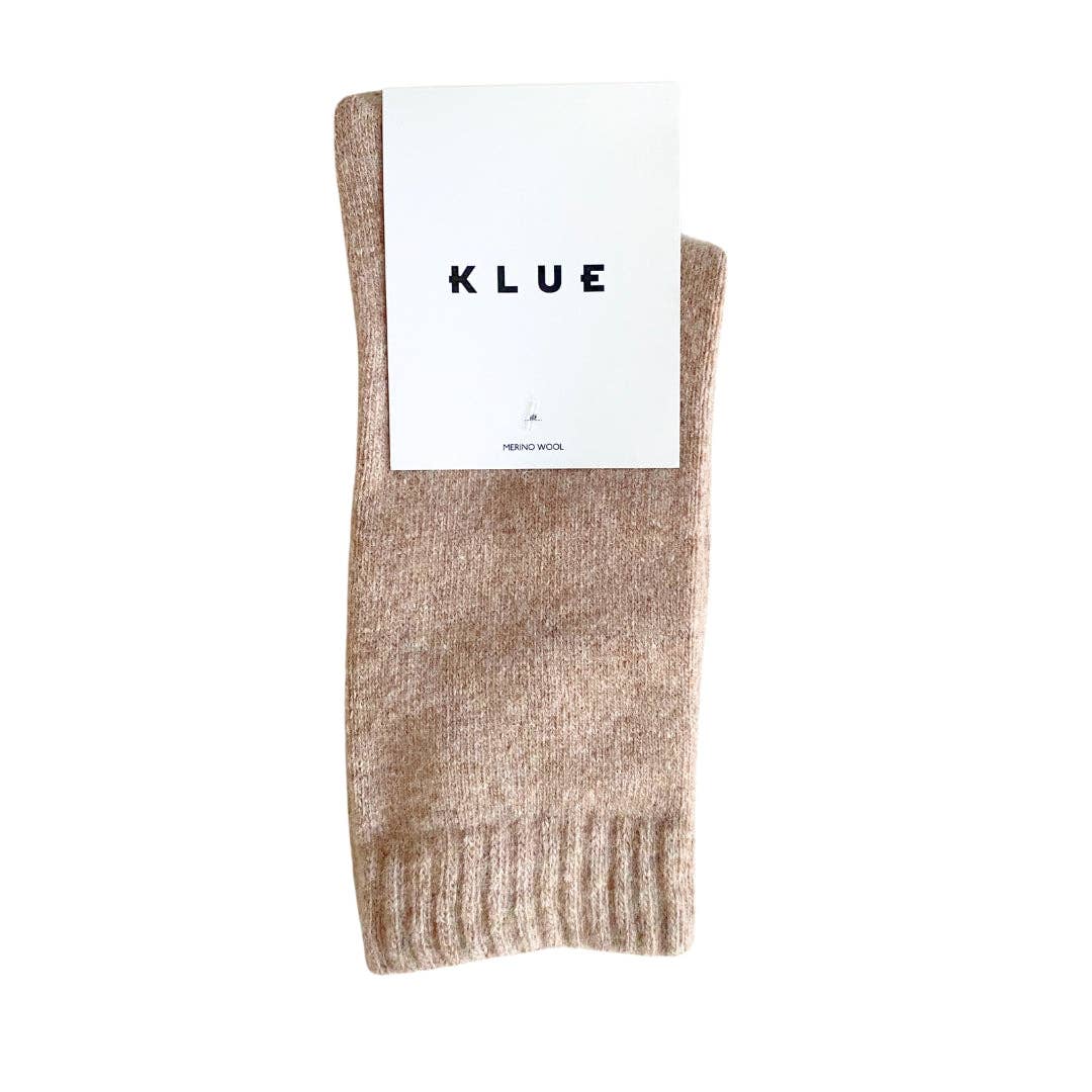 KLUE Merino Wool socks plain | Beige