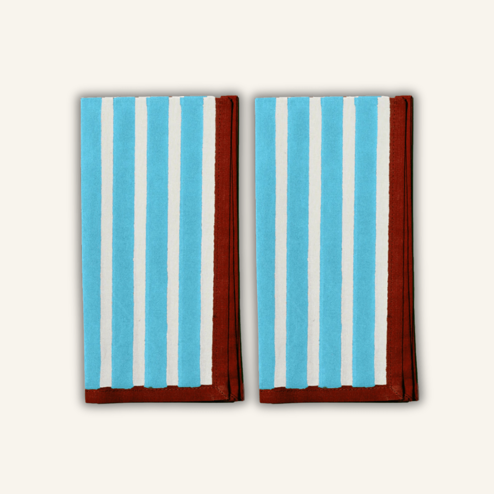 YOD&CO striped blue napkins included in the Table Manners Wrapt homeware gift box