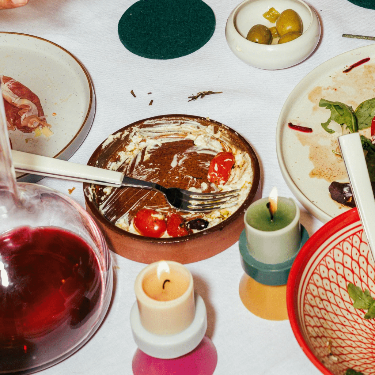 Mini Stack Candle - Peach Lilac Ruby