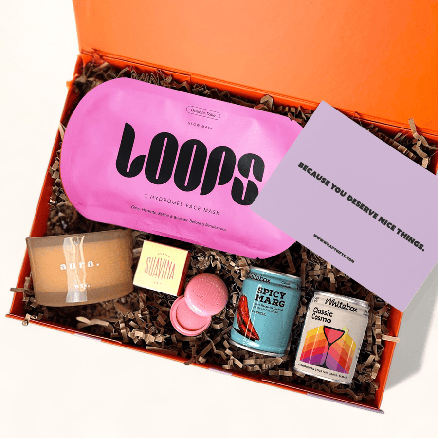 A BYO no-bottle box, filled with indie treats