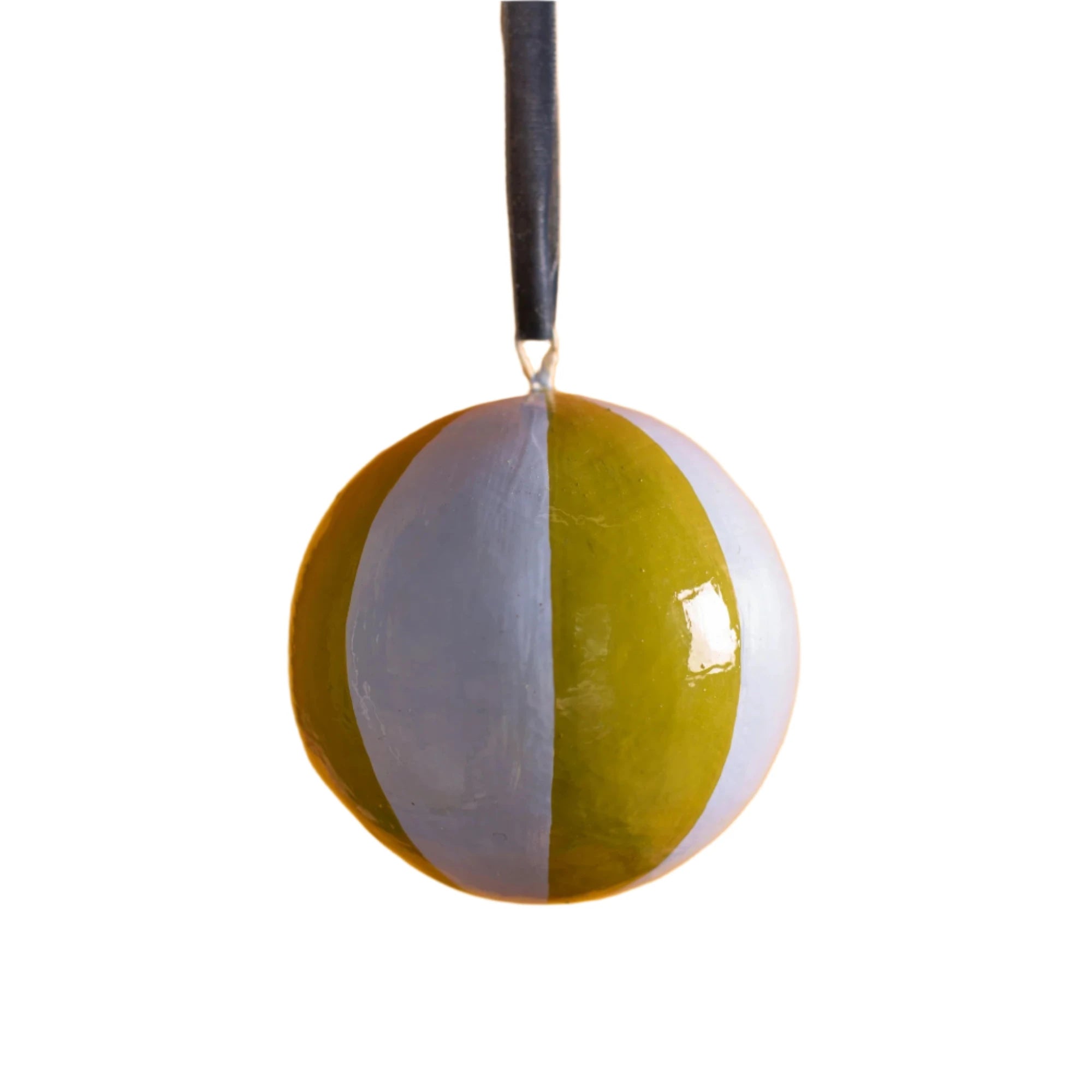 Ian Snow Bauble - Sage & Blue Beachball