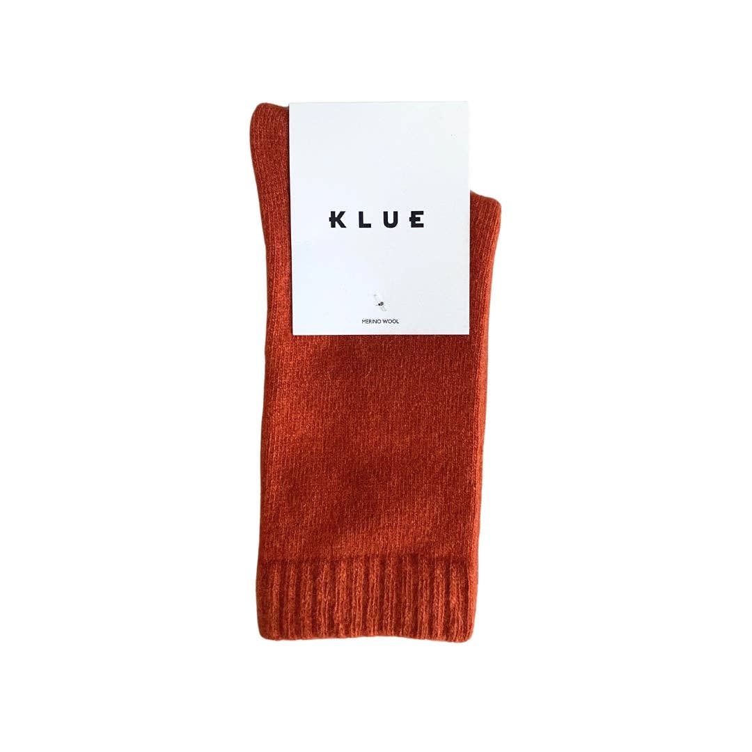 KLUE Merino Wool socks with Bands | Brick