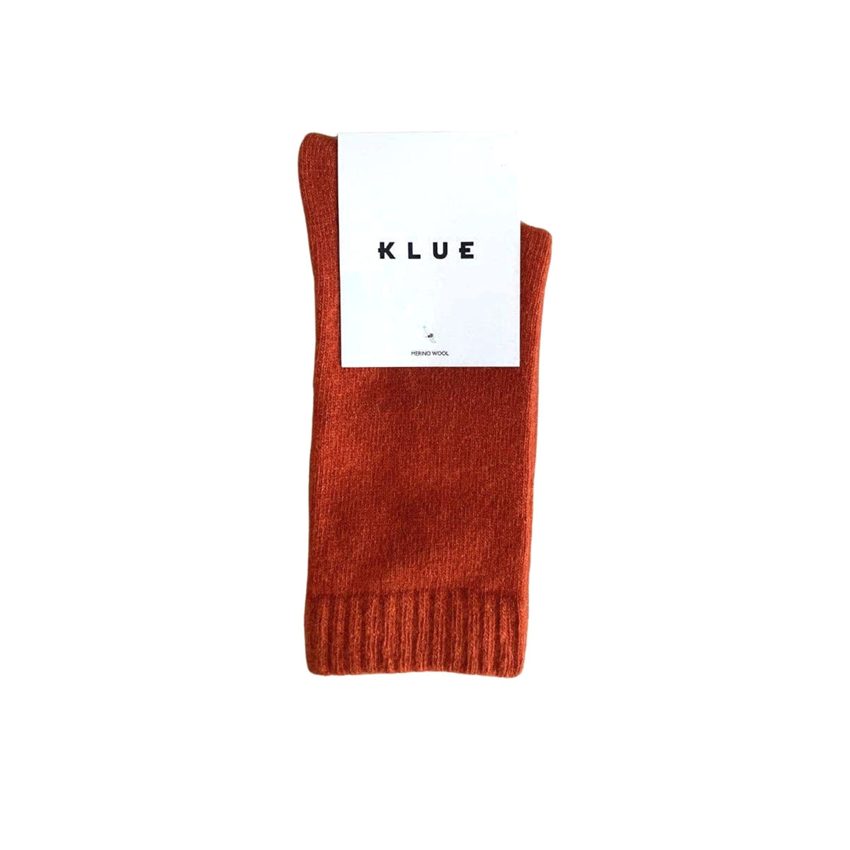KLUE Womens Merino Wool socks with Bands | Brick