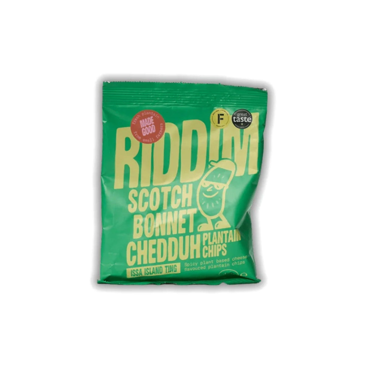 RIDDIM SNACKS Scotch Bonnet Cheddar Plantain Chips (Vegan)