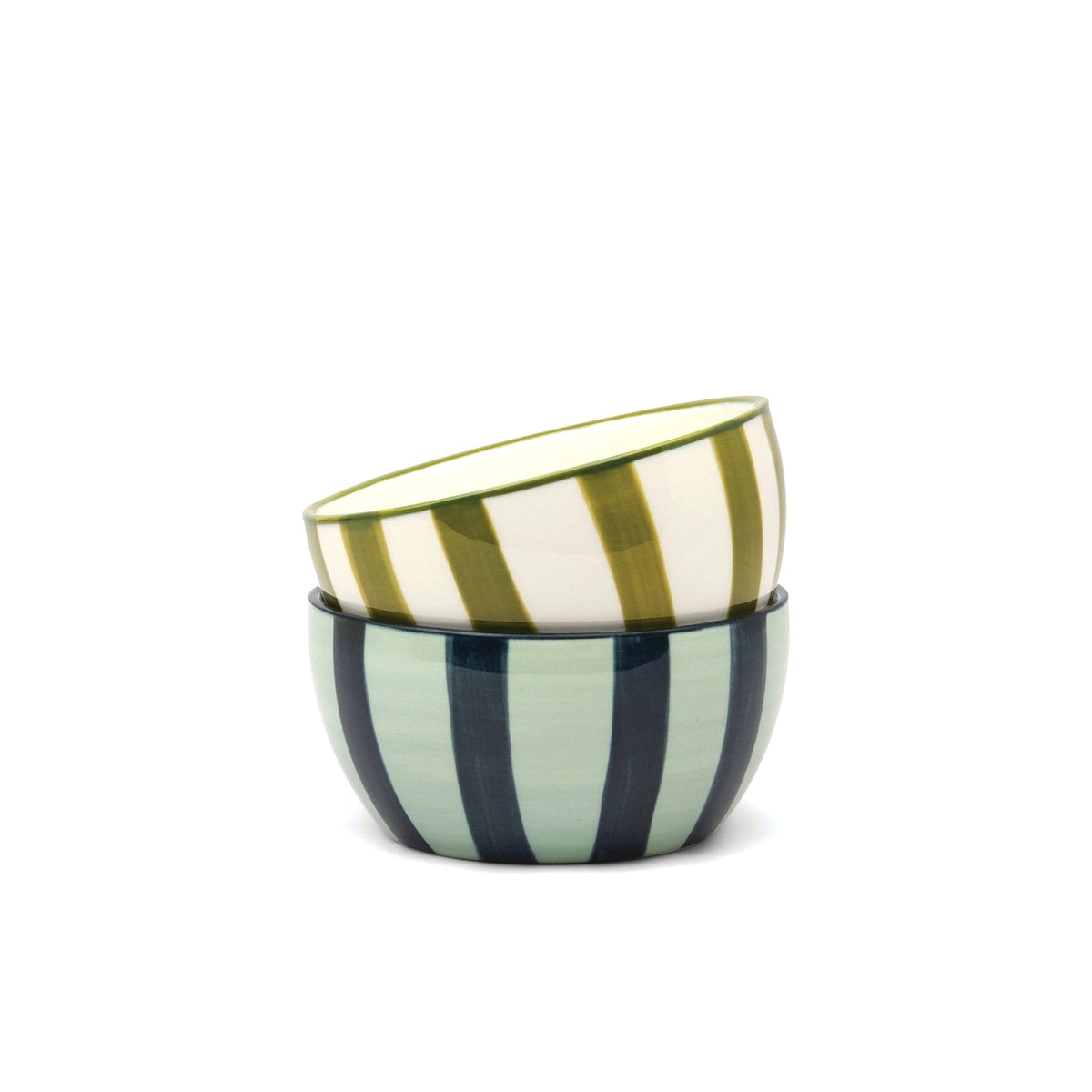 The Bella Dipping Bowls — Blue & Olive Splatter