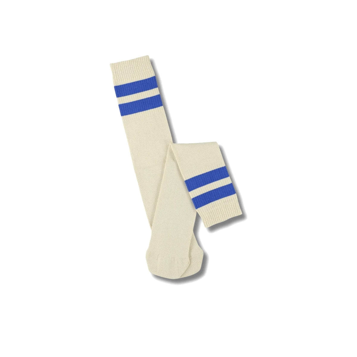 Unisex Tube Socks in Ecru & Bright Blue