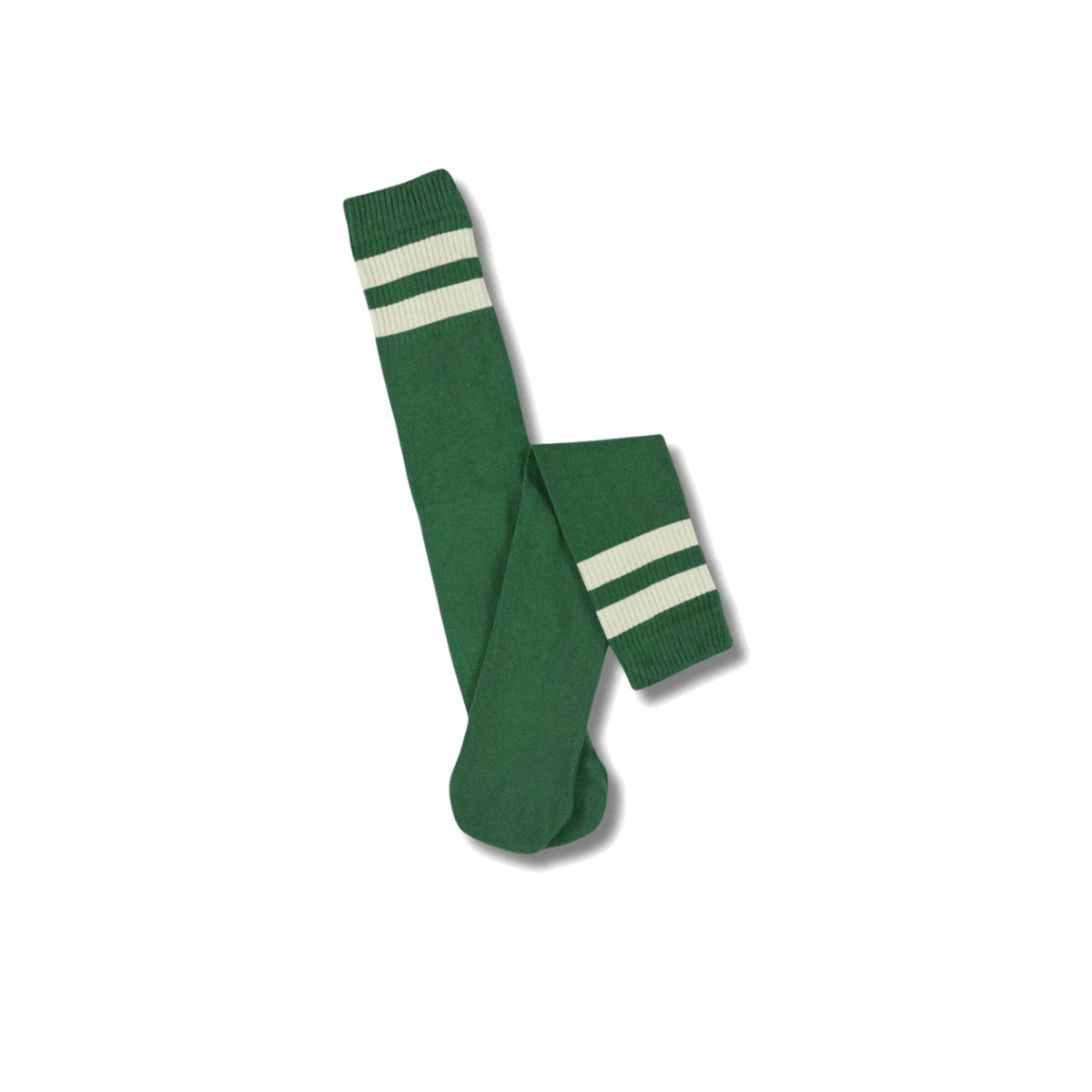 Unisex Tube Socks in Green & Ecru